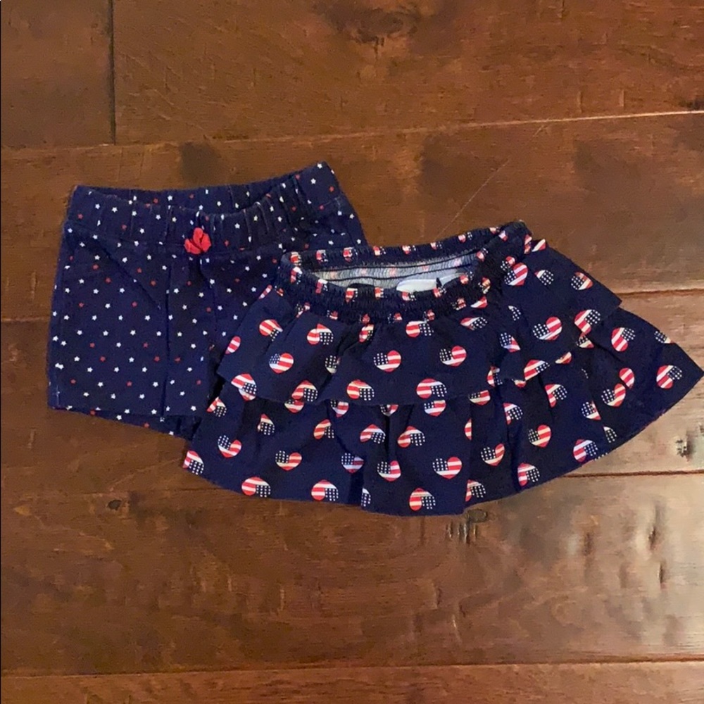 **AMERICA** short and skirt. 12 months
